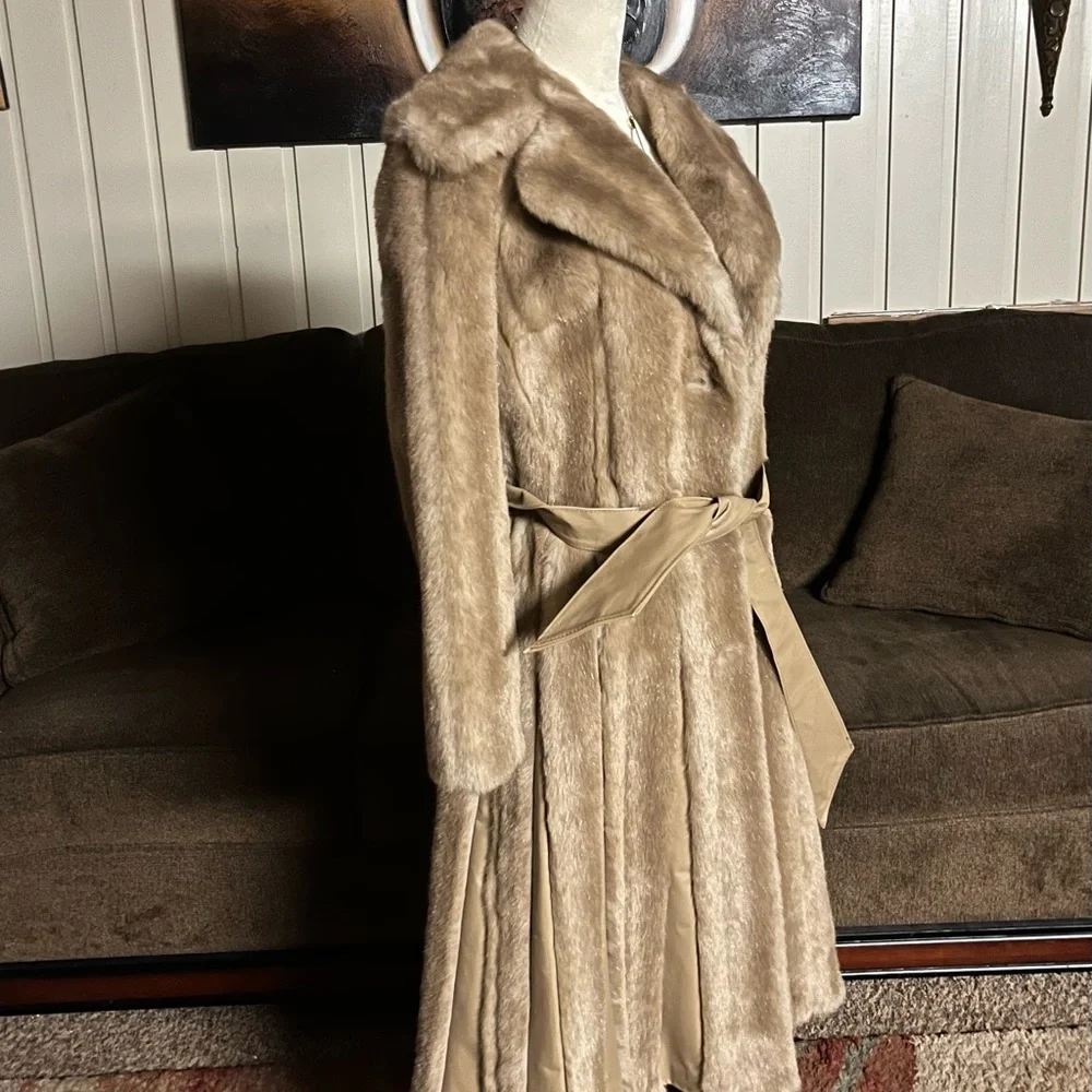 Jet Set California ~ Women’s Size 12 ~ Vintage (1970’s) ~ Dress Fur Coat ~ New - Picture 12 of 16